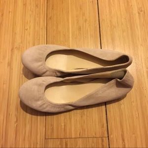 Barely Worn Jcrew Anya Suede Nude Ballet Flats